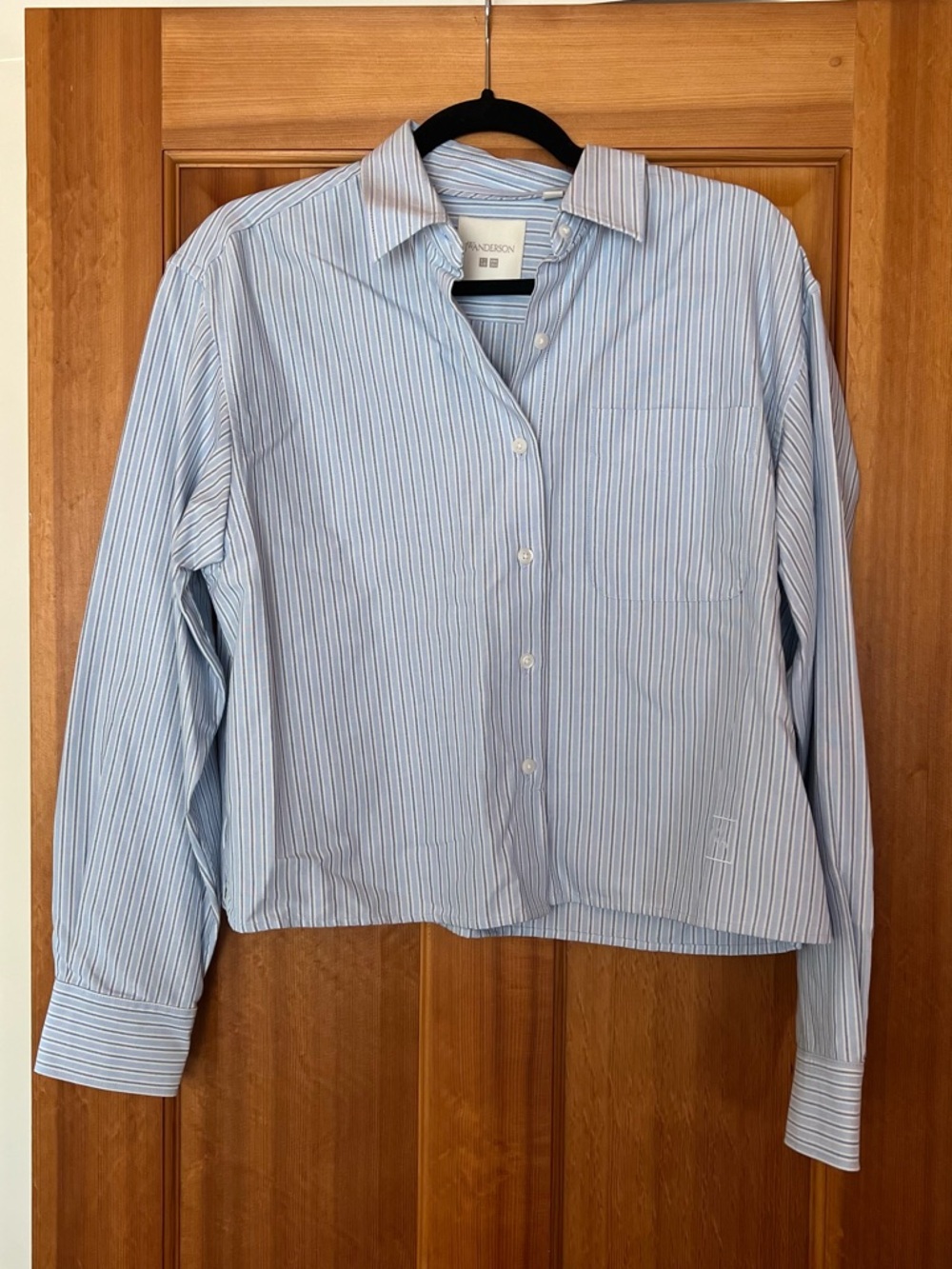 JW ANDERSON x UNIQLO Light Blue & White Striped Cotton Shirt